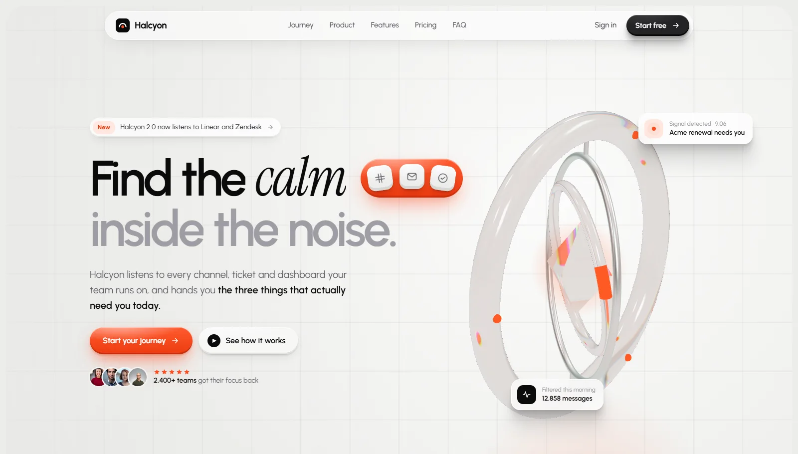 Halcyon landing page