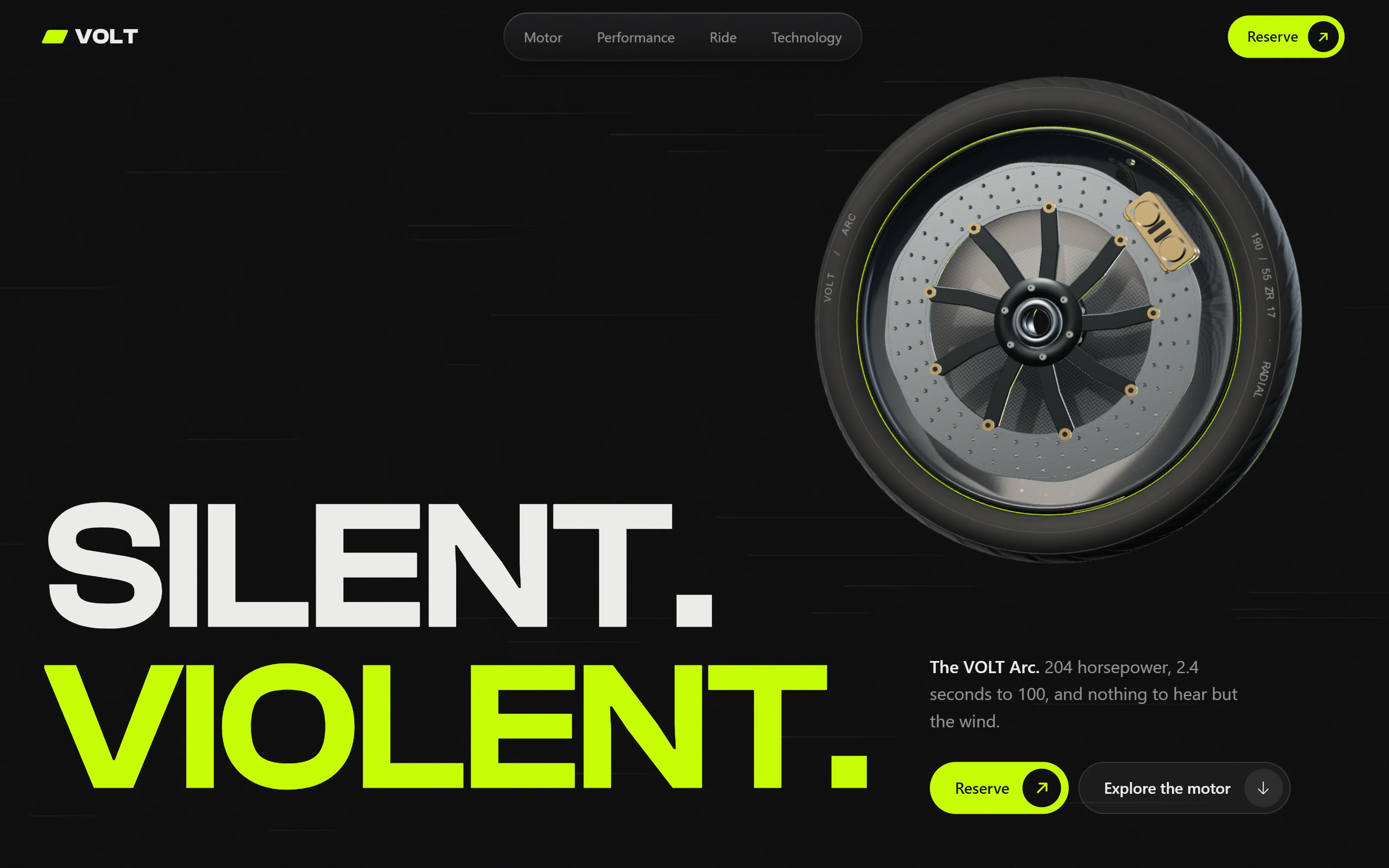 VOLT Arc homepage
